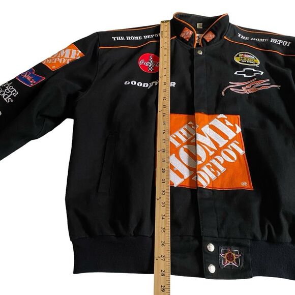 Vintage Chase Authentics Tony Stewart No. 20 Home Depot NASCAR Bomber Jacket XL - Picture 13 of 16